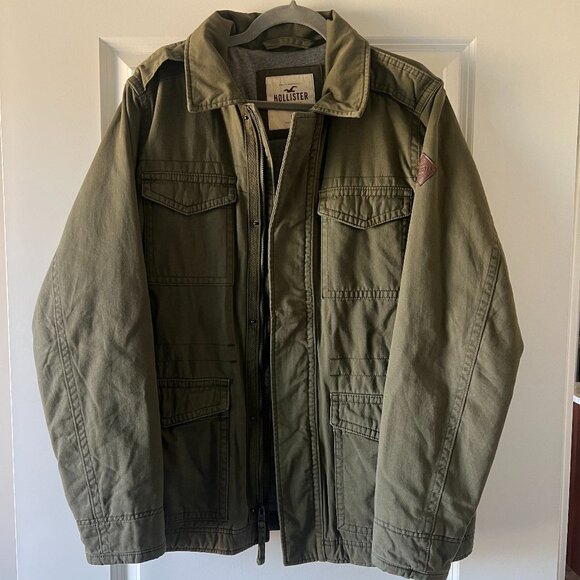Hollister Men's Large Olive Cargo Jacket - Picture 3 of 5